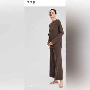 NWT Nap Loungewear Cashmere Leisure Rib-Knit Set